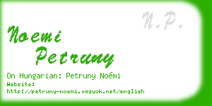 noemi petruny business card